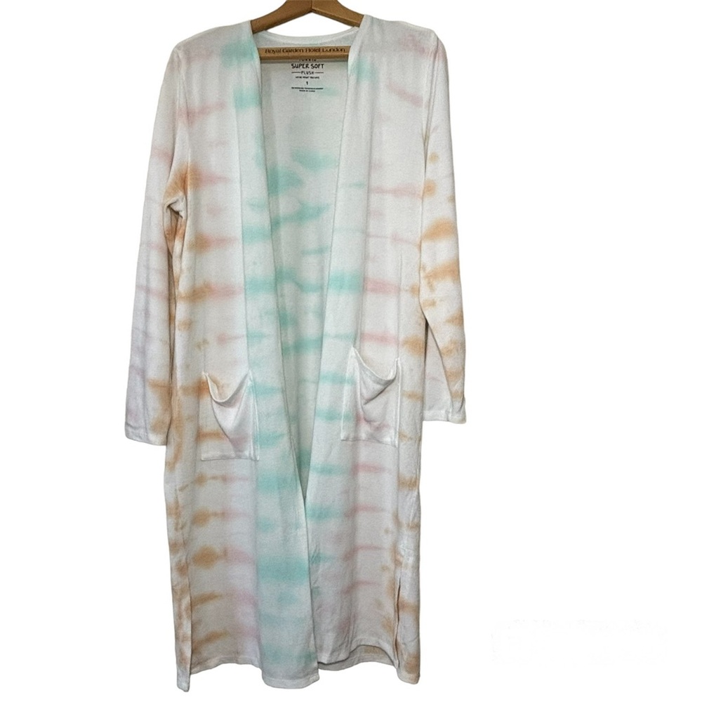 Torrid Super Soft Plush tie dyed Duster Open Front, long sleeved. Women’s 1X
